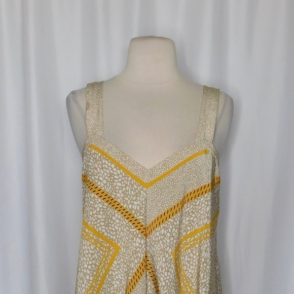 DEREK LAM 10 Crosby Silk Printed Layered Tank Top Abstract Geometric Size 4 - Picture 4 of 14